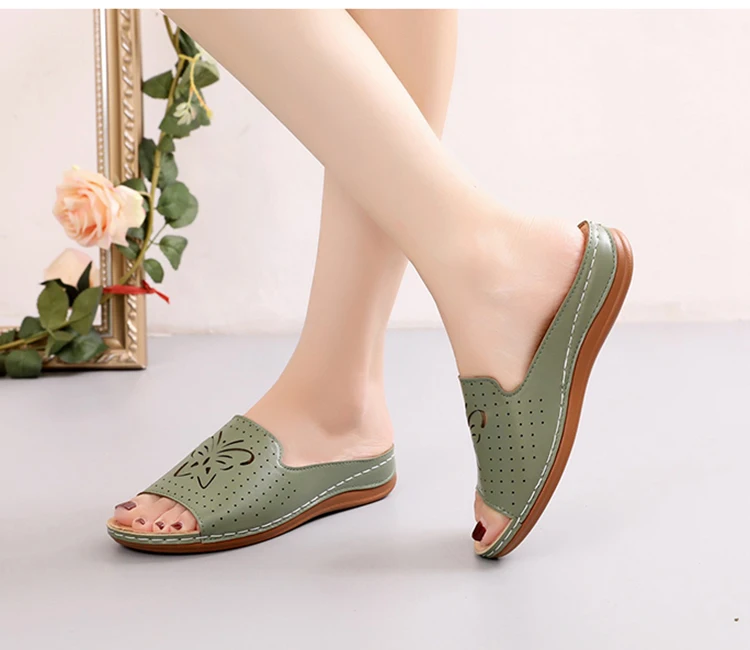 2022 New Shoes Sandals Women Outdoor Walking Shoes Retro Ladies Shoes Slip On Women Shoe Slipper Female Zapatillas Muje Footwear