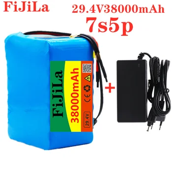 

New high quality 7S5P 24v 38Ah battery pack 250w 29.4V 38000mAh lithium ion battery for wheelchair electric bicycle + 2A charger
