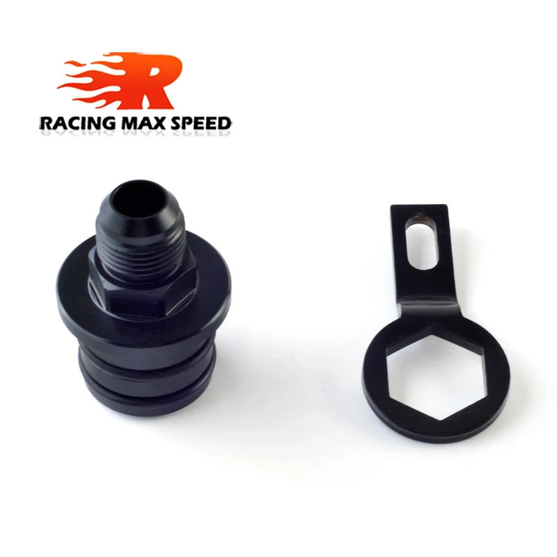 High quality AN10 aluminum Black Rear Block Breather Fittings Adapter For Oil Catch Can B16 B18 B20