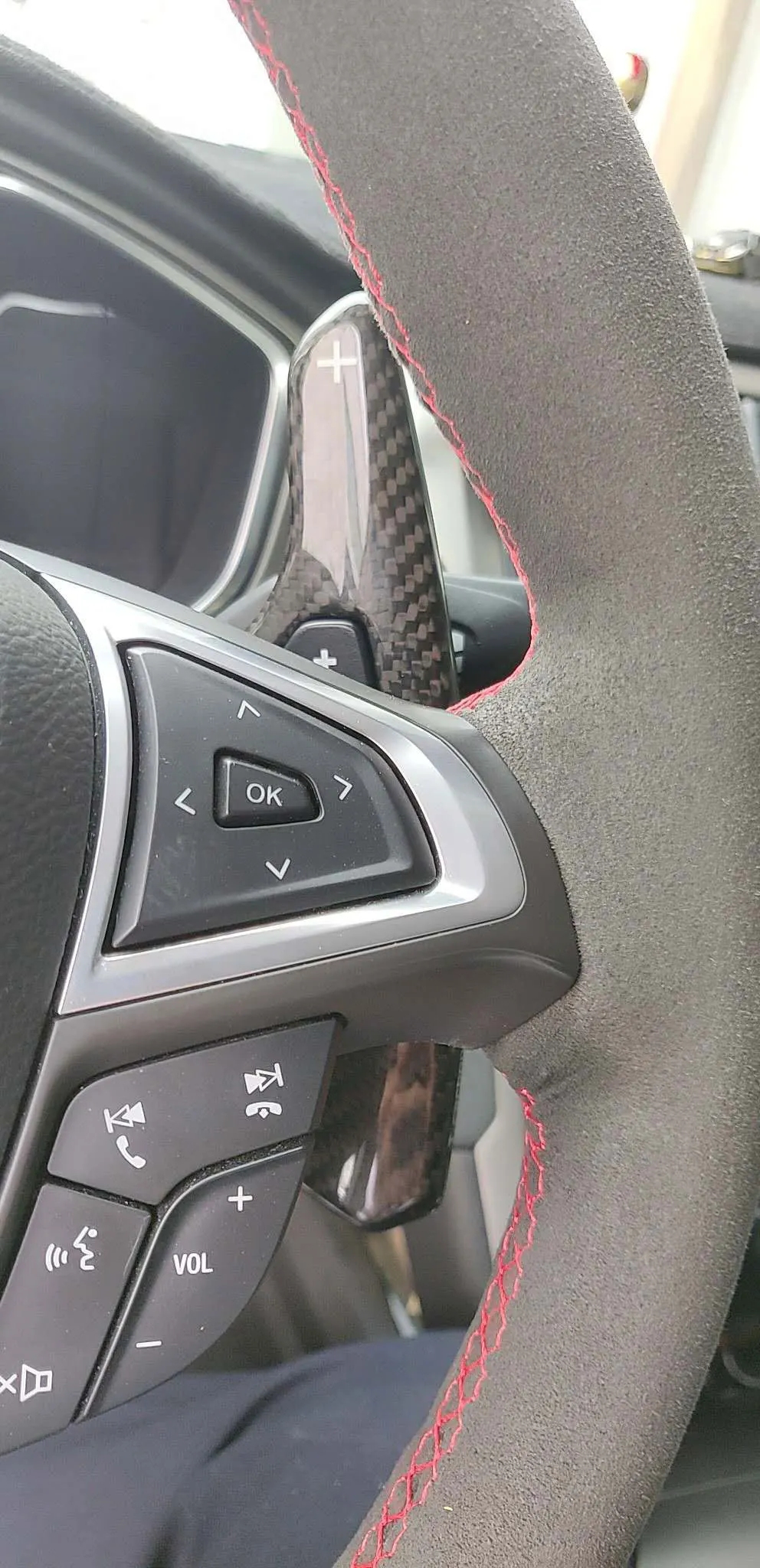 Для Ford Телец рулевого колеса автомобиля сдвиг весло переключения накладка Настоящее углеродное волокно DSG