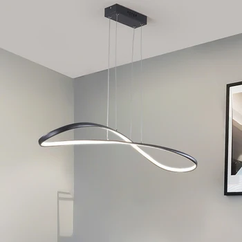 

Black/White Finished Modern Led pendant Chandelier Kitchen Living Dinging Room office Home Fixtures LED Hanging Chandelier