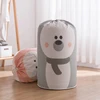 Cartoon Bear Collapsible Storage Bag Transparent Storage Organizers Clothes Blanket Baby Toys Basket Travel Suitcases Quilt Bags 1