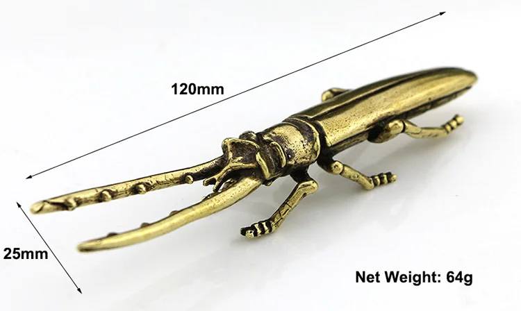 Античная медь Жук украшения офисный стол украшения Ретро латунь насекомое скульптура для домашнего декора чай ПЭТ фигурки аксессуары