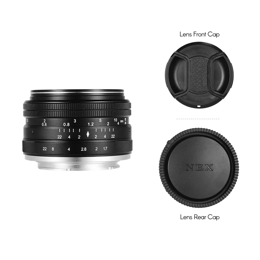 35 мм f/1,7 APS-C камера объектив для Sony E Mount объектив с ручной фокусировкой беззеркальных объектив с фиксированным фокусным расстоянием большой диафрагмой для фотографии
