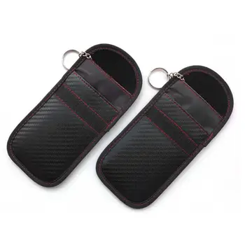 

2PCS Car Key Case Electromagnetic Shielding Anti-theft Signal Blocking Bag Signal Blocker Organizer Cage Pouch For Keyless Car
