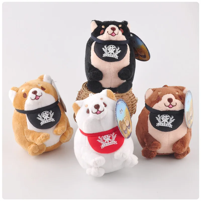 Kawaii Shiba Inu Dog Plush Toys Cute Japanese Doge Puppy Dog Soft Stuffed Animals Dolls Small Key Bag Pendants 10cm 12pcslot  (4)