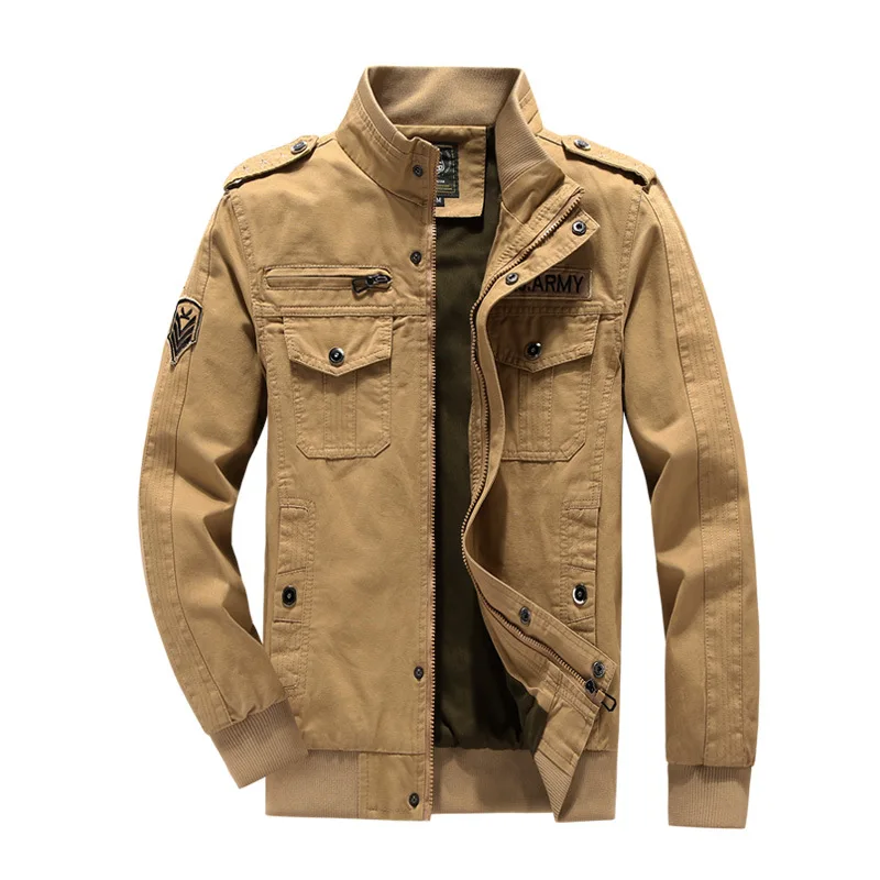 

Plus-sized Washing Tooling Jacket Hard Pure Cotton Flight Clothing 2019 Autumn And Winter New Style MEN'S Jacket