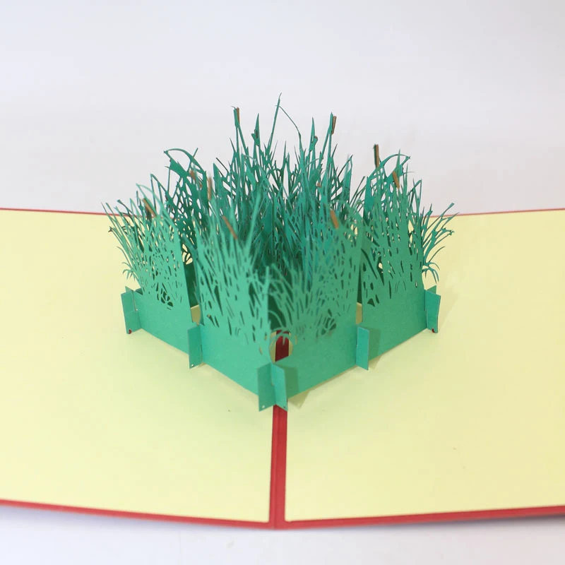 3D Handmade River Beach Reeds Paper Invitation Greeting Cards PostCard Business Teachers' Day Mother's Birthday Gift | Дом и сад