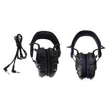 Protection d'oreille de chasse électronique, 2 pièces, NRR22DB, Amplification du son, réduction du bruit, noir et vert