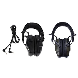 Protection d'oreille de chasse électronique, 2 pièces, NRR22DB, Amplification du son, réduction du bruit, noir et vert 