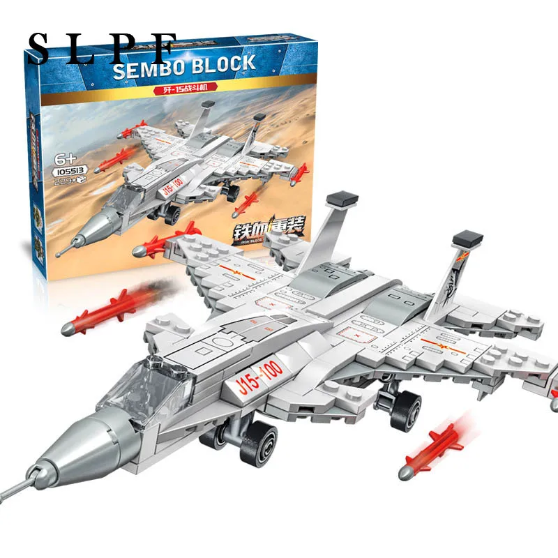 

SLPF Building Blocks Toys For Children Diy Educational Kids Fighter Boys Plane Assembly Model Set Brick Compatible  New R37
