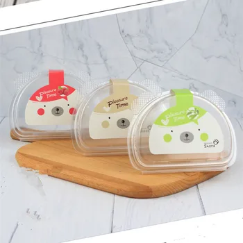 

50pcs Creative diy gift cake dessert pastry plastic boxes kitchen diy party birthday party favors transparent box with sticker