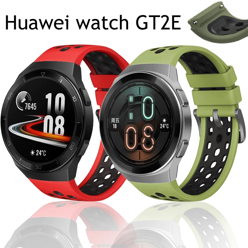 Новый Официальный стиль ремешок для HUAWEI WATCH GT 2e мягкий силиконовый браслет Correa GT2E