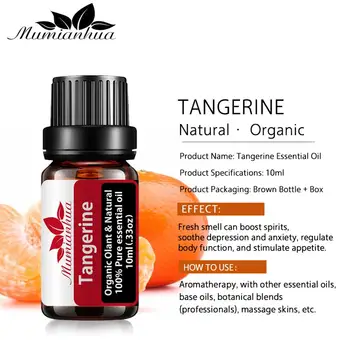 

Tangerine Essential Oil Pure Natural 10ML Pure Essential Oils Aromatherapy Diffusers Oil Healthy immune Air Fresh Care