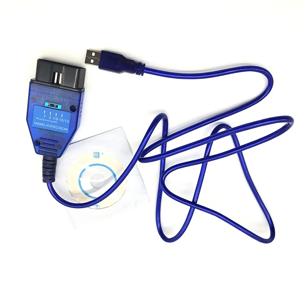 USB кабель KKL FT232RL чип VAG COM 409 1 OBD2 OBDII диагностический сканер для VW Audi Seat Skoda|ПО| |