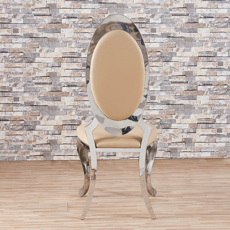 Высококлассный модный стул с короной, маленький размер, обеденный стол из нержавеющей стали, стул на заказ, мебель из нержавеющей стали, изысканный обеденный стол