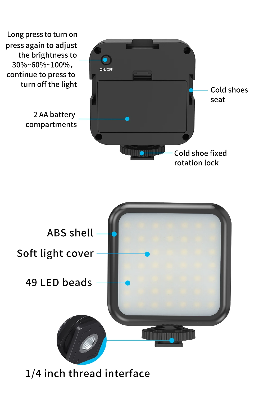 Jumpflash DSLR SLR Phone Vlog Tripod Vlogging Kits Live Selfie Fill Light Integration with Remote Control Microphone LED Light