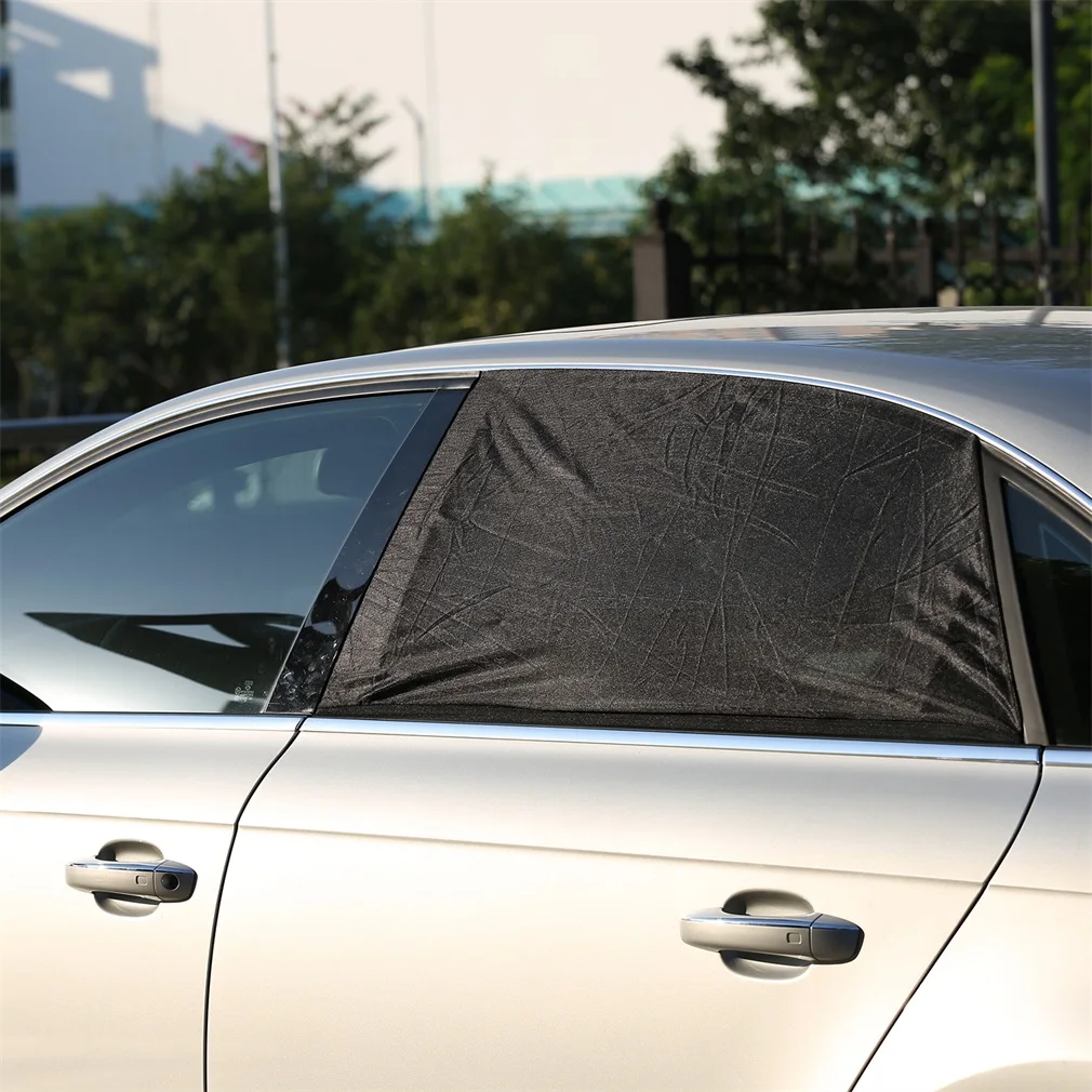 Профессиональный простой черный 2 шт. Регулируемый автомобильный оконный Солнцезащитный козырек от УФ-излучения 2 размера L XL