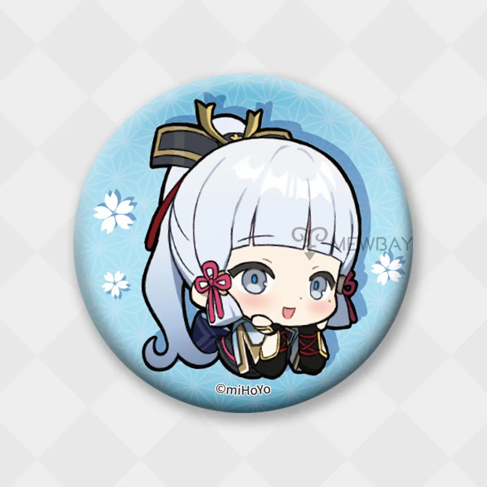 Genshin Impact Badge Chibi Brooch Kazuha Yoimiya Ayaka Xiao Zhongli Hutao Tartaglia Yanfei Ganyu Venti Albedo Pin Decor Gifts
