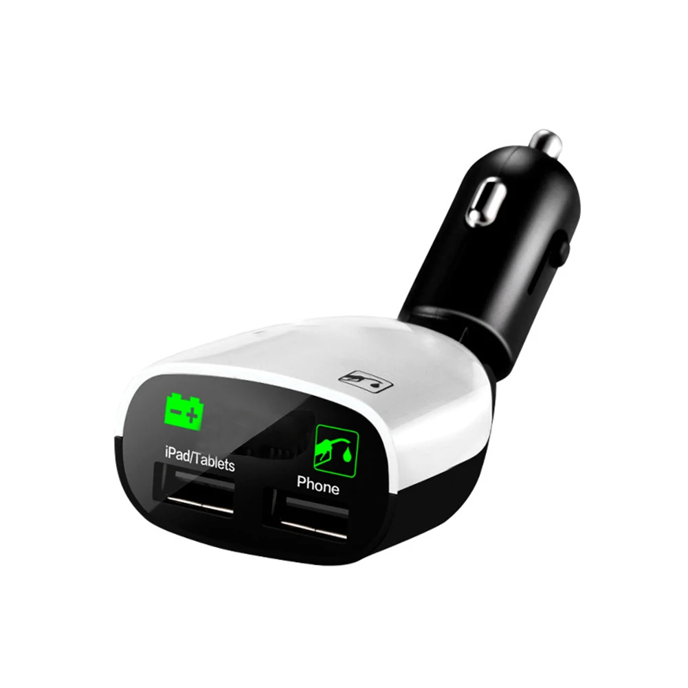 

Fuel Saver Car Economizer Frequency Conversion Accessories Universal ABS Small Flexible Dual USB Vehicles Auto Smart Charging