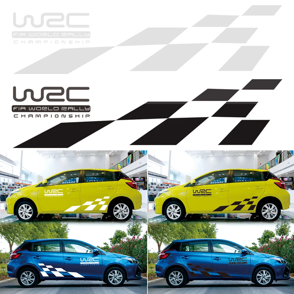 

Fashion PVC Plaid Car Sticker DIY Waistline Body Sticker Decal Decor Creative Car Sticker Water and Sun Protection