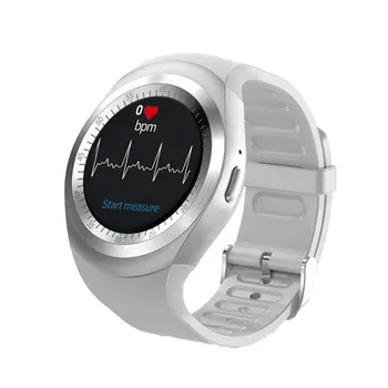 

Smart Watch Men Sim Android Round Telephone Message Tips Y1X Smartwatch Sitting Tips Remote Smartwatch Sport Watch TPU Band