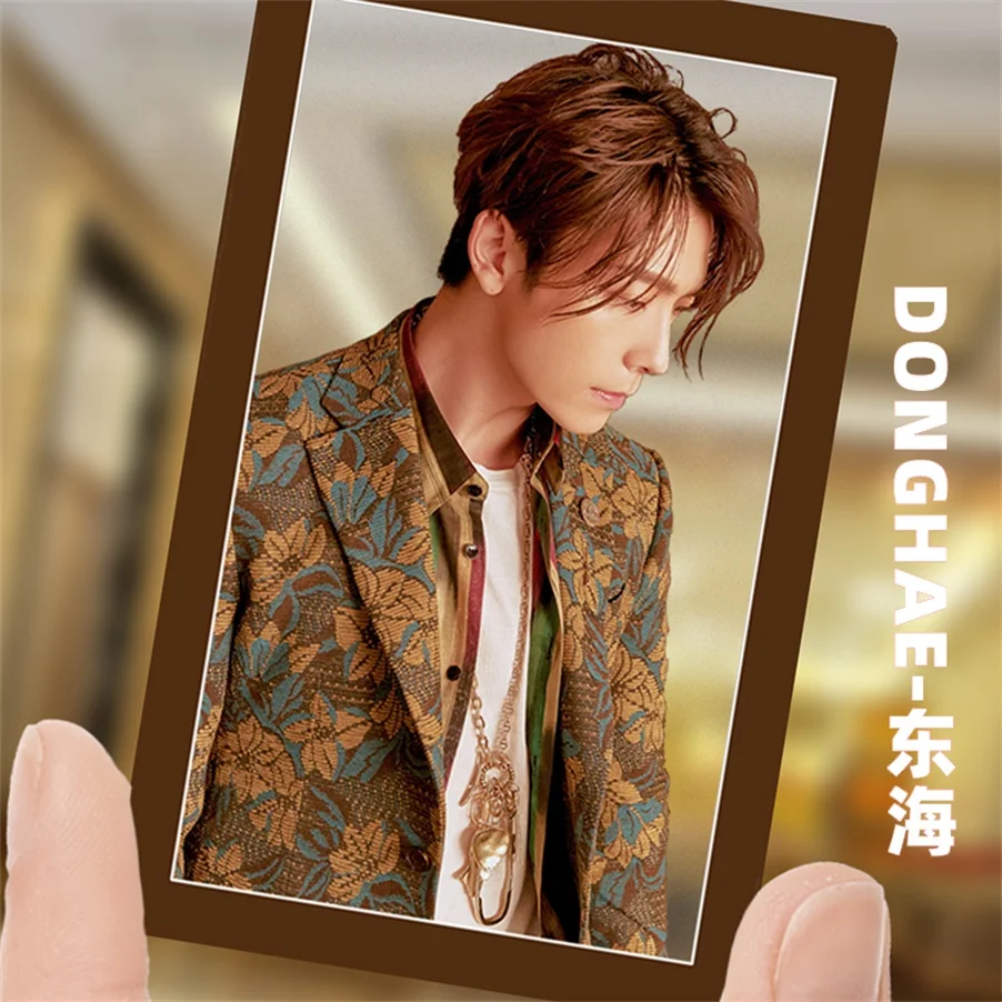Donghae Kpop Super Junior воспроизведения из прозрачного ПВХ с фотографией донхэ Heechul Donghae HD коллективных Фотокарта - Цвет: Donghae