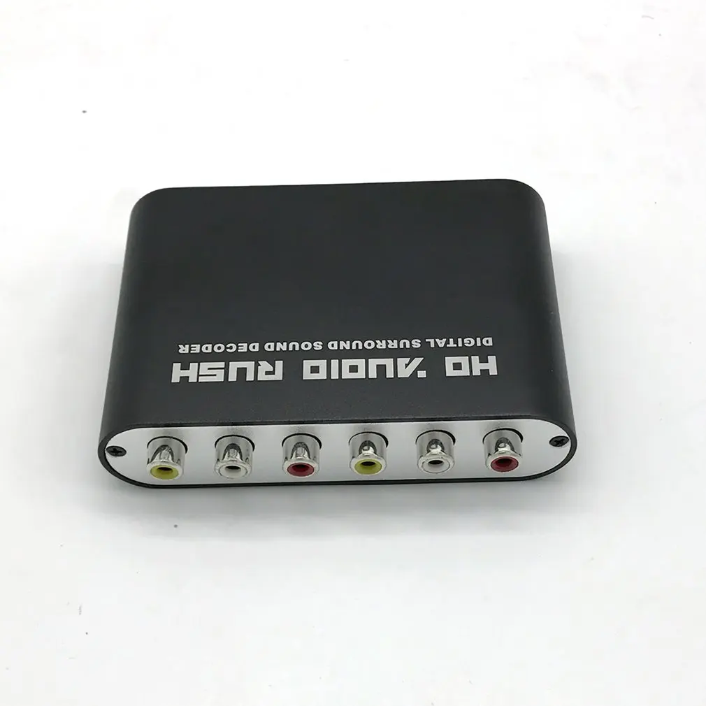 3,5 AUX коаксиальный цифровой аналоговый 6 RCA HD аудио пик 5,1 декодер AC3 DTS Dolby стерео усилитель конвертер