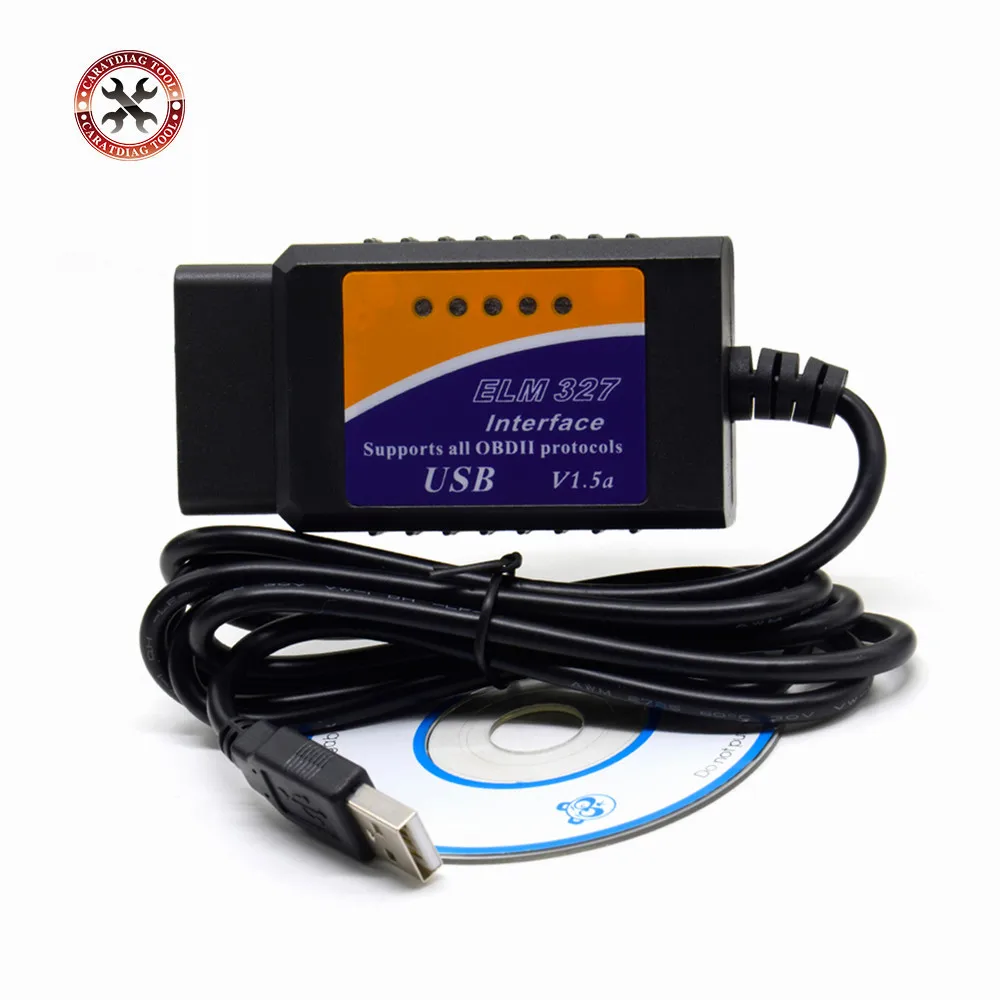 НОВЫЙ Elm 327 USB V 1 5 интерфейс для Ford elmконфигурации CH340 + 25K80 чип Автосканер Поддержка