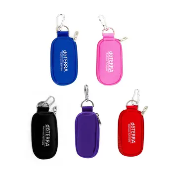 

Zipper Bag 10 Bottles Essential Oil Storage Bag Portable Travel Holder Case 2ml Pouch Organizer Keychain Key Ring Rangement