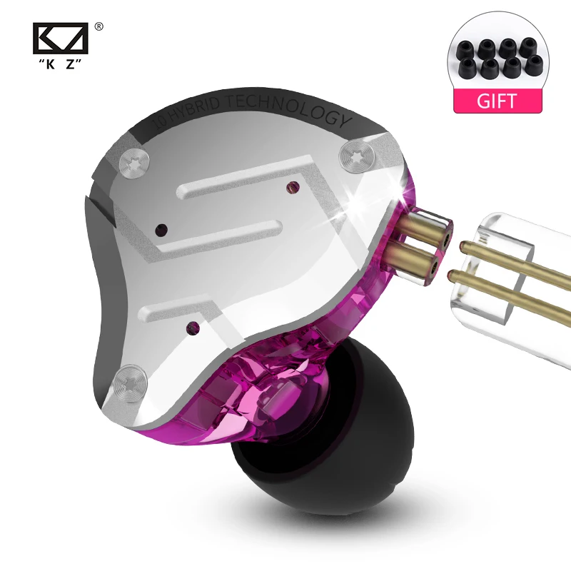 KZ ZS10 Pro 4BA + 1DD гибридные наушники гарнитура Hi-Fi наушники-вкладыши с монитором |