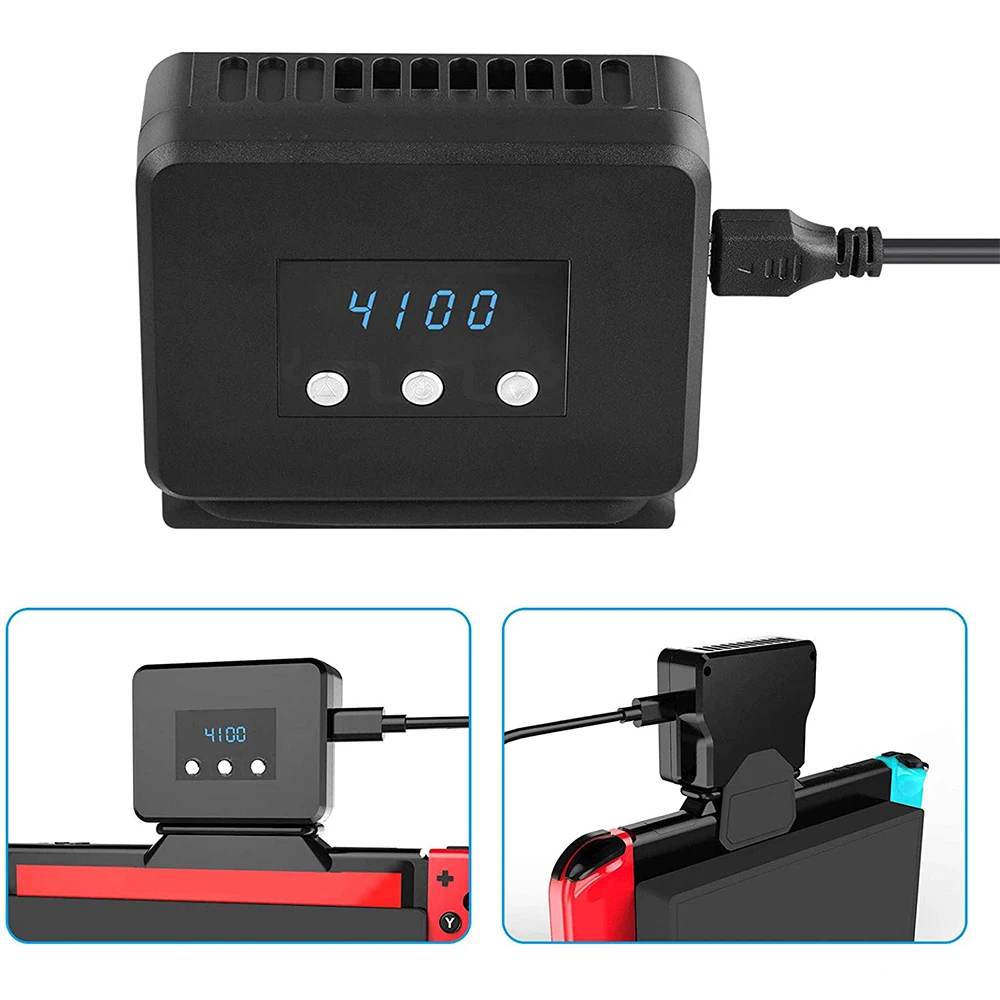 Lüfter für NS Switch, externer Turbo-Pump-Kühler, Kühlerbasis für Nintendo Switch-Dockingstation, LED-Display-Kühler_voghion.com