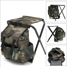 Travel Ultralight Backpack Beach Chair Leisure Outdoor Hiking And Fishing Portable Folding Camouflage Camping Tool Supplies
