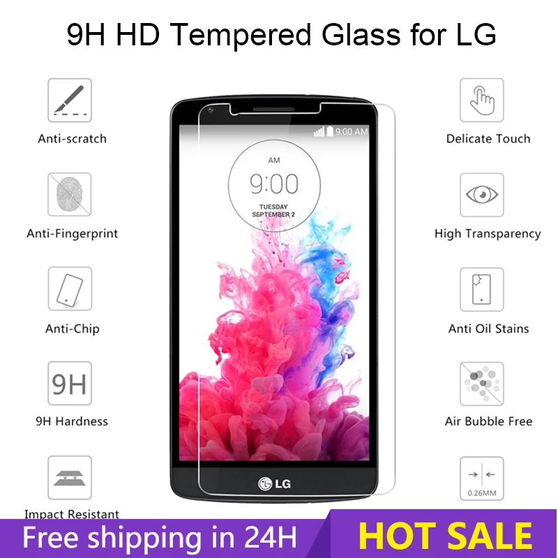 HD Screen Protector Film for LG K50 K40 K10 Power 2018 Protective Glass Tempered Stylus 2 Plus 3 9H | Мобильные телефоны и