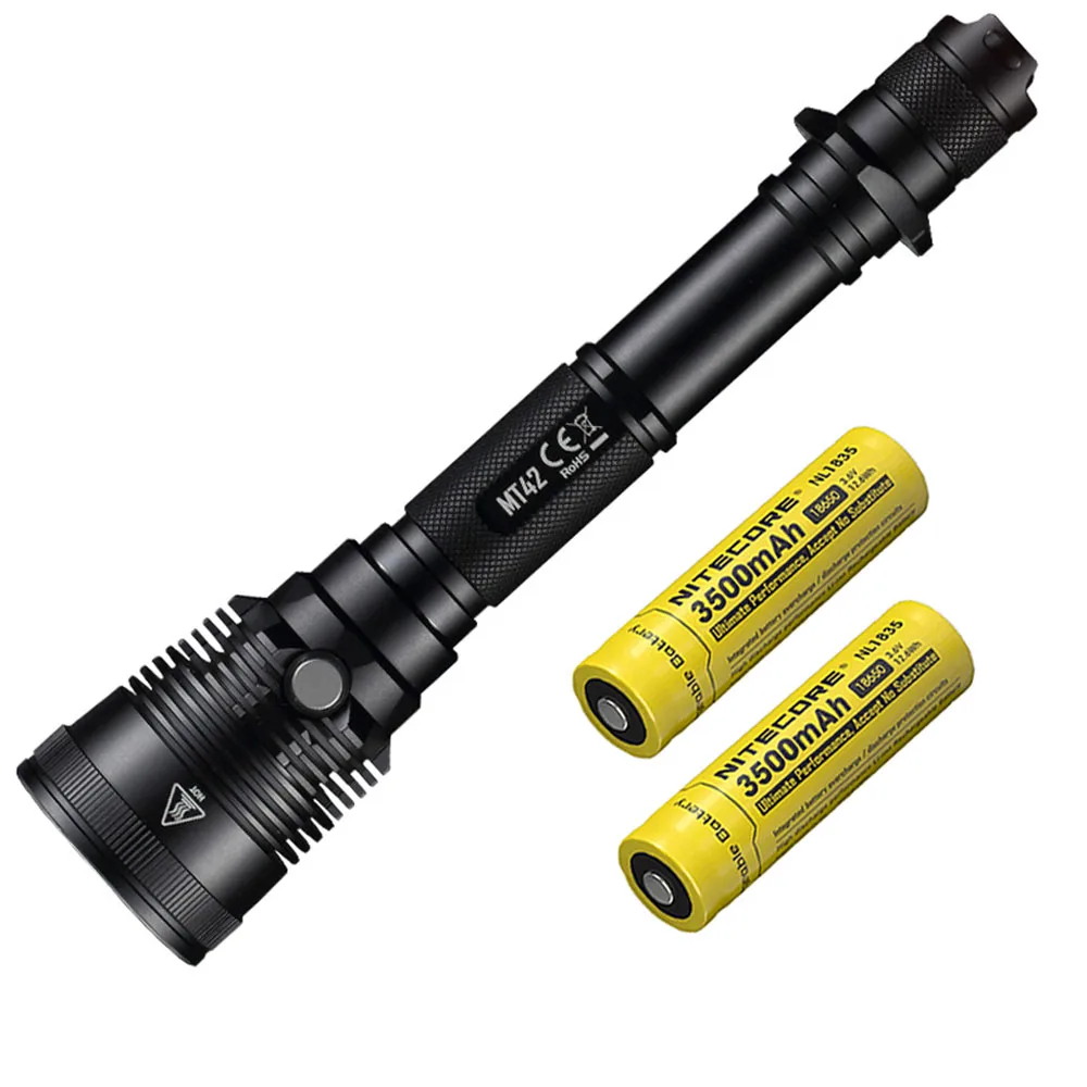 NITECORE MT42 тактический фонарь CREE XHP35 HD светодиодный макс. 1800 люмен дальний бросок 470 метров уличный охотничий фонарь-прожектор - Испускаемый цвет: MT42 NL1835