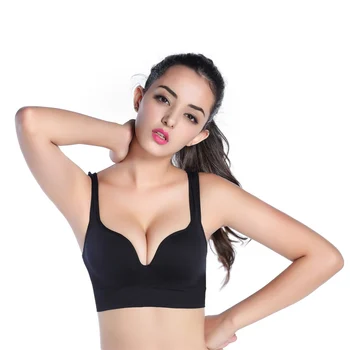 

Hot Sale Sexy Women Shakeproof Bra Seamless Wireless Casual Tank Top Girl Fitness Push Up Workout Racer Back Bra DropshippingNew