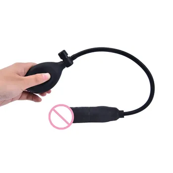 Inflatable Dildo Fake Penis Anal Plug Huge Dildo With Pump Black Butt Plug Large Female Masturbation Sex Toys 3