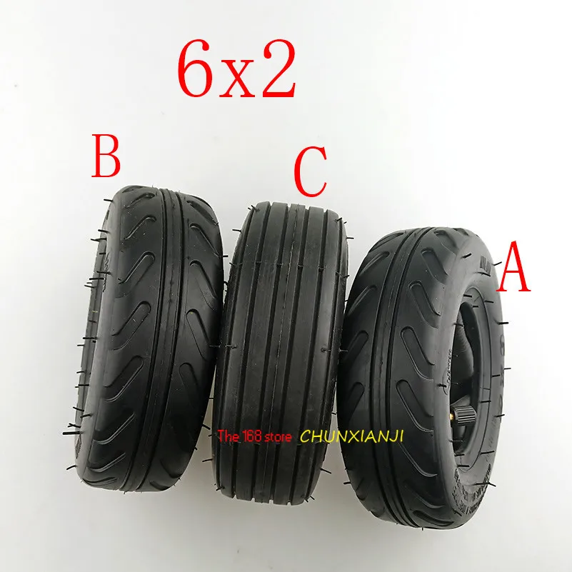 Хорошее качество 6*2 твердые шины 6 дюймов 6X2 "шины и внутренняя трубка набор для