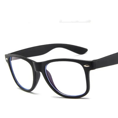 Bright black Женские очки для компьютера с защитой от синих лучей, голубой светильник, игровые очки с покрытием, мужские унисекс, Вредный светильник, блокирующие прозрачные очки - Цвет оправы: Bright black