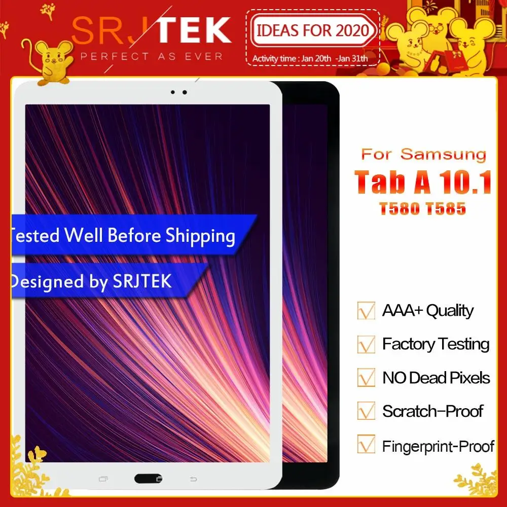 Goedkoop Sm T580 Lcd Voor Samsung Galaxy Tab Een 10.1 SM T580 Screen SM T585 Lcd Matrix Touch Display T585 Digitizer Vergadering Vervanging