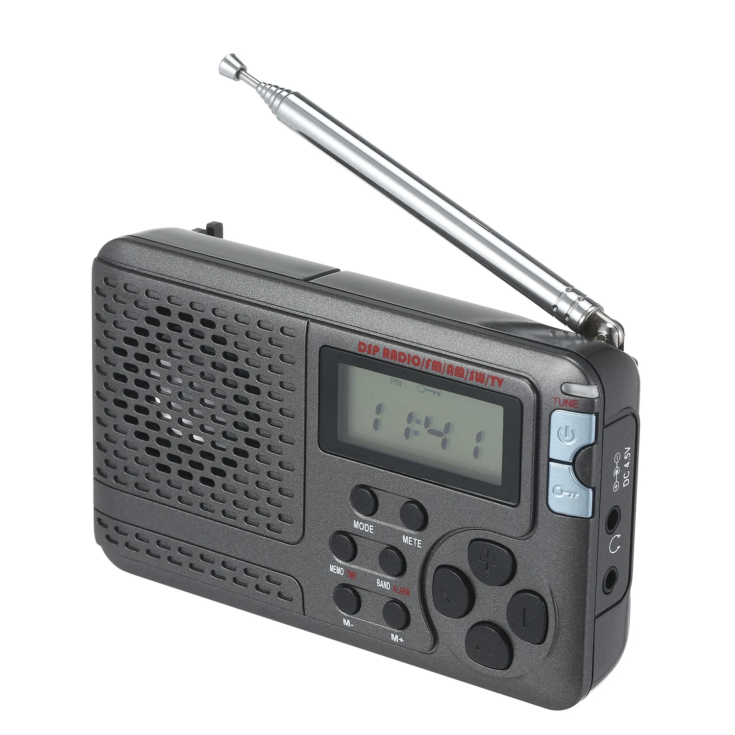 Портативное радио AM/FM/SW карманное с ЖК экраном многополосный цифровой стерео