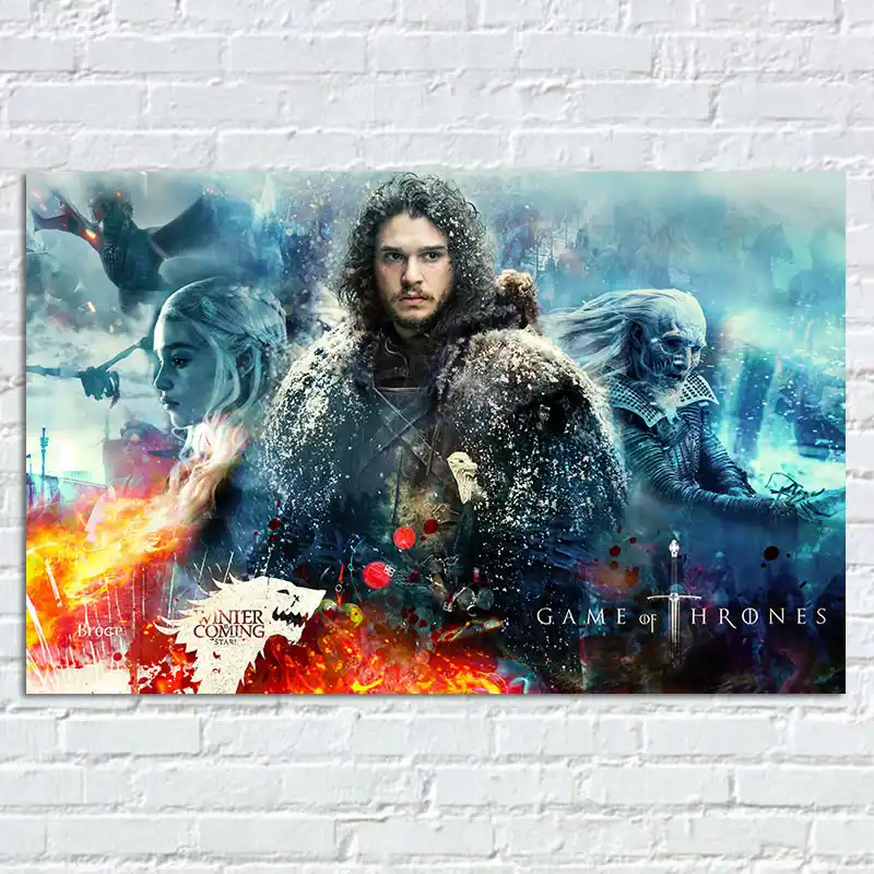 Game of Thrones Season 8 Movie Art Silk Canvas Poster Print 24x36inch Home Decor