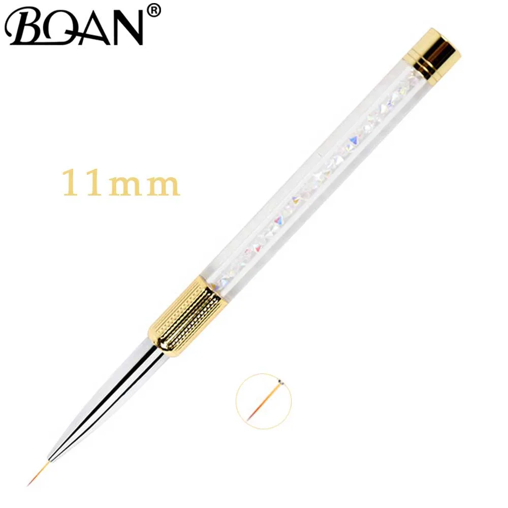 BQAN 1 шт., кристальная ручка, 7 мм/11 мм, кисть для рисования, кисть для рисования, ручка для гель-лака, Кристальные маникюрные инструменты для ногтей - Цвет: 11mm