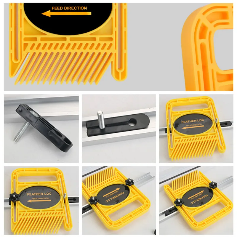 Lengthen Feather Loc board set Double Featherboards Miter Gauge Slot woodworking engraving tools for Circular Saw Cuts