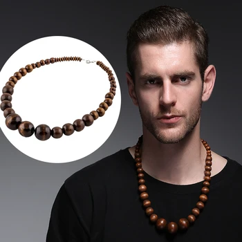 

62cm Tibetan Beads Polished Triangle Dragon Eye Seeds Prayer Natural Wooden Man/Women Necklaces