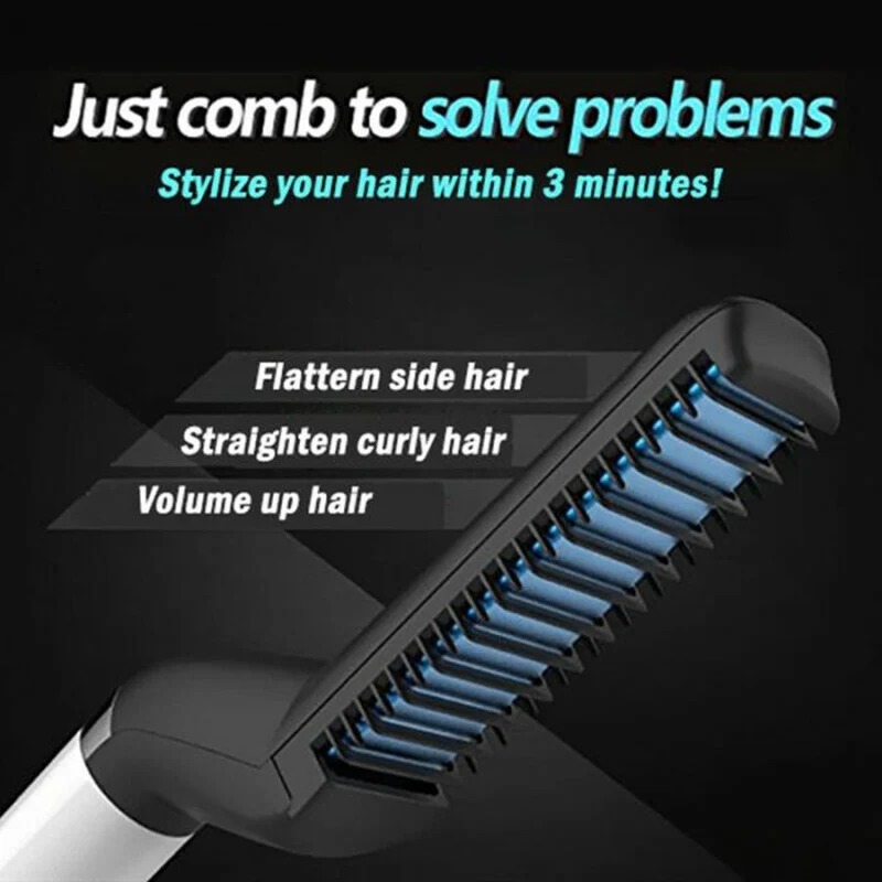 

Comb Straight Straightening Cap Program Moustache Fast Gift Multifunction Electric Tool Folder Brush Man Hair