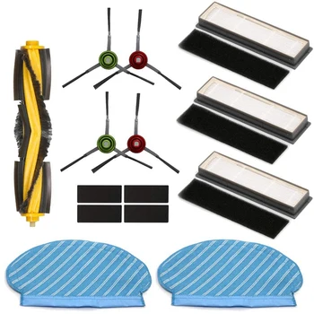 

Hot TOD-Roller Side Brush Filter Mop Cloth Kit for Ecovacs Deebot OZMO 950 Vacuum Cleaner Parts, 1XRoller Brush, 3XFilter, 2XMop