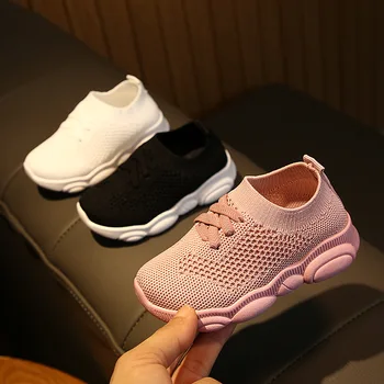 

2020 Autumn Kids Shoes Breathable Boys Girls Sport Shoes Children Casual Sneakers Baby Running Shoes Mesh First Walker Shoes