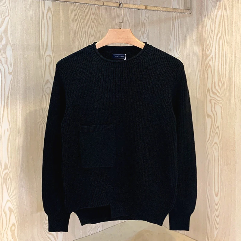 

New 2021 Spring Autumn Fashion Cotton Sweater Men Jumper Robe Hombre Pull Homme Hiver Pullover Men O-neck Knitted Sweaters E196