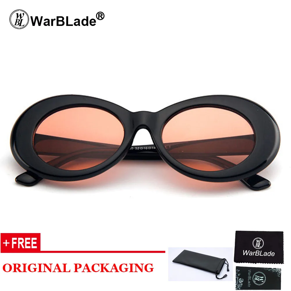 black orange WBL классические овальные женские солнцезащитные очки, очки в стиле Курта Кобейна, винтажные Ретро солнцезащитные очки, женские UV400 Gafas De Sol - Цвет линз: black orange
